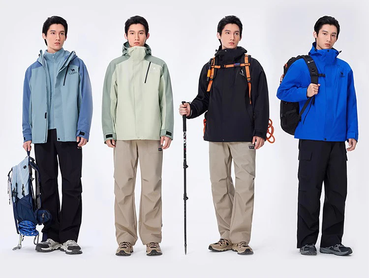 GOLDEN CAMEL Outdoor Hiking Jackets for Men Three-in-One Waterproof Fleece Jacket Women Windbreakers Warm 2024 Star Same Style