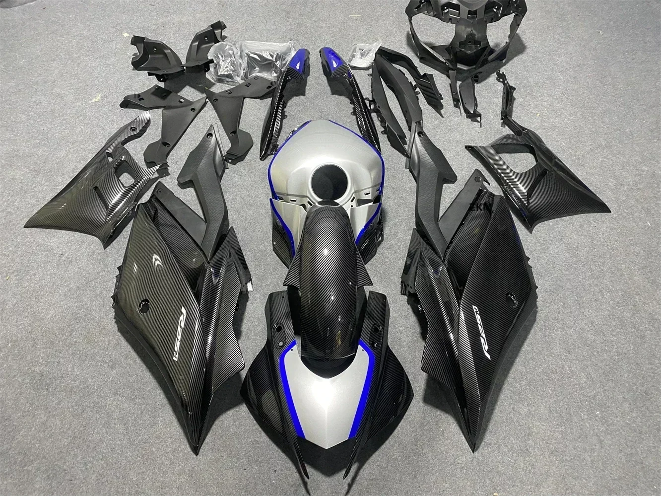 

Motorcycle fairing kit for Yamaha R25 19 2021 22 23 year R3 2019 2020 2021 2022 2023 Fairing blue carbon fiber paint