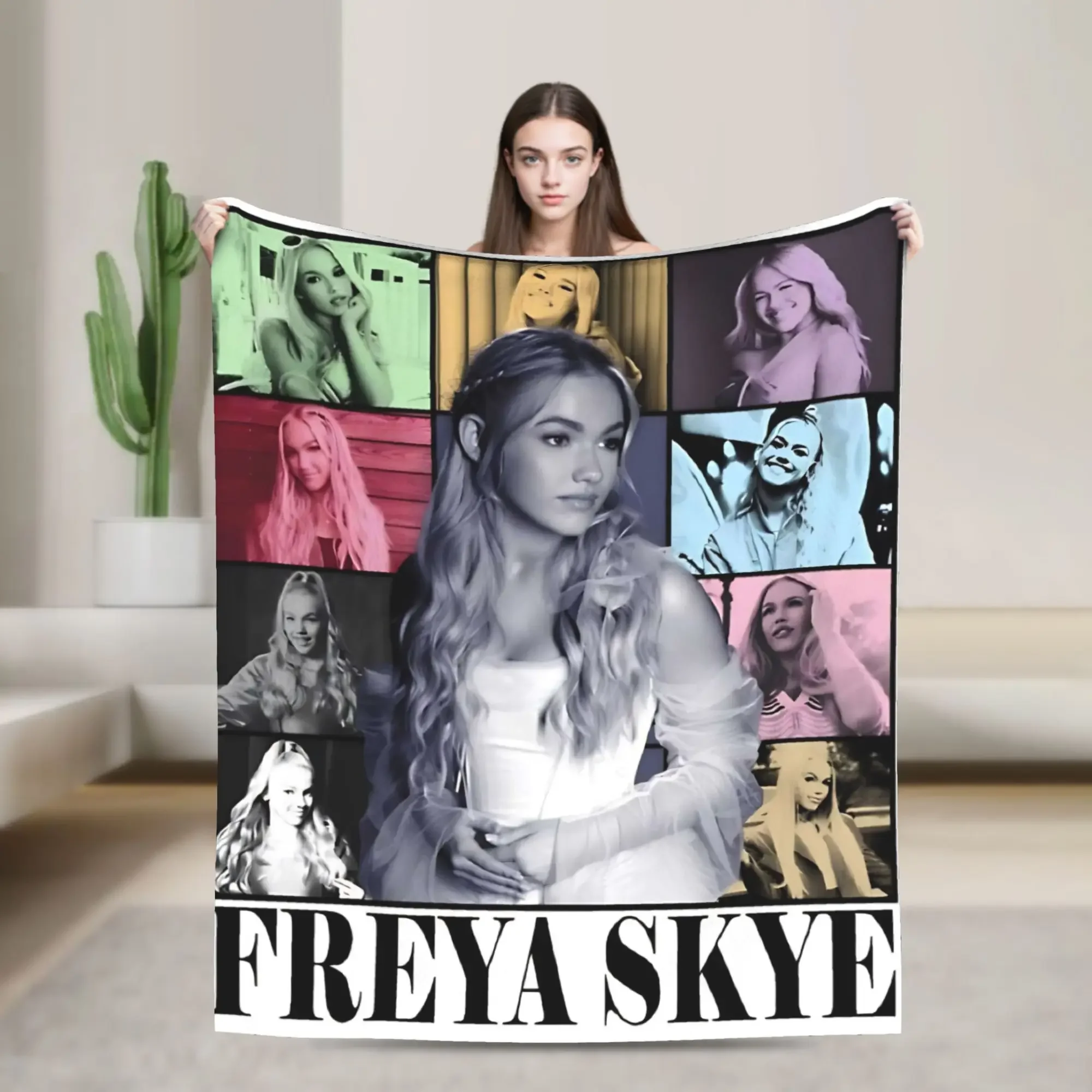 Super Soft Throw Blanket Freya Skye Vintage Flannel Bedspread for Bedroom Sofa Print Travel Bed Cover