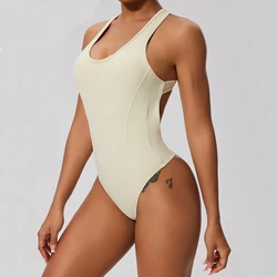 New Triangle Jumpsuits Women One Piece Yoga Set Sports Fitness Rompers Gym Wear Workout Clothing Bodysuits Sleeveless Sportswear