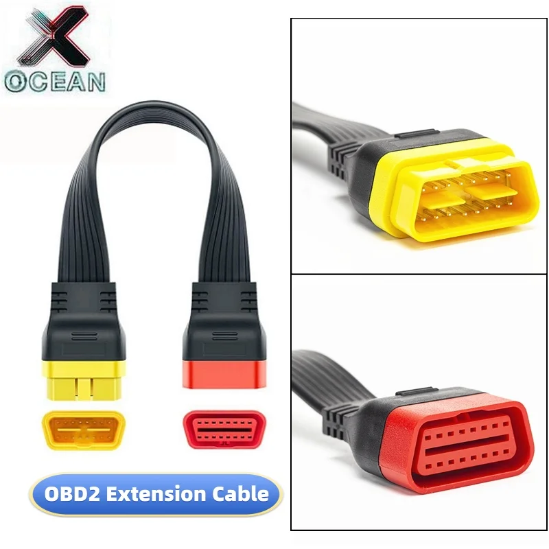 High Quality Universal 16 Pin Male To 16 Pin Female OBD 2 OBD II Extension Connector For Auto Diagnostic Extending Cable Newest