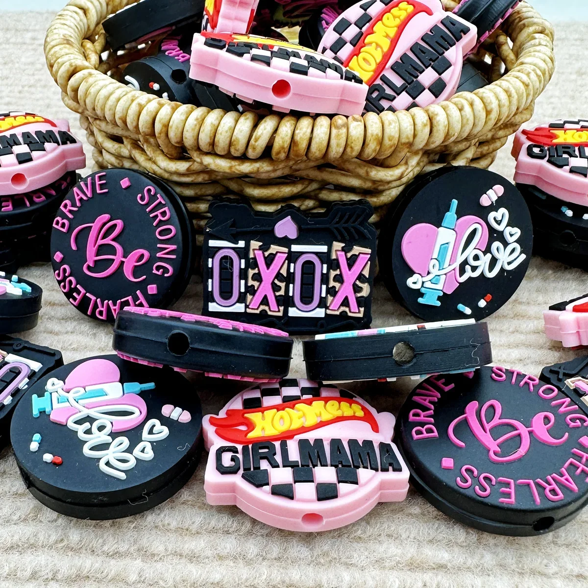 10PCS Silicone Beads New Trend Beads Baby Bracelet Toy DIY String Pen Beads Nipple Chain Jewelry Accessories Kawai Gifts