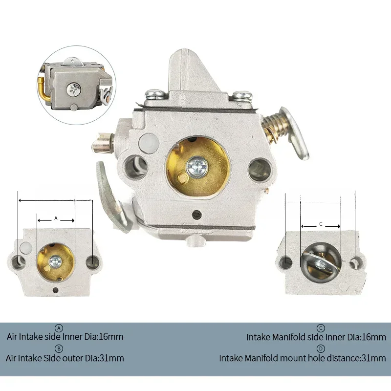 Carburador para StIHL MS170 MS180 017 018 ZAMA C1Q-S57B Rep # 1130 120 0603 con un bulto en la parte superior C1Q S57B