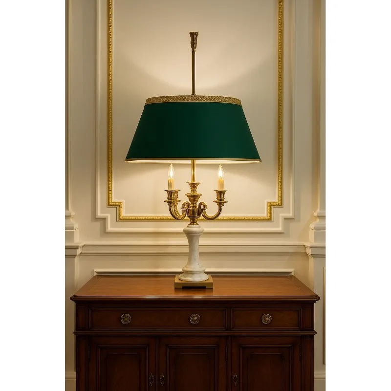 大理石と真鍮、ランプ3個。