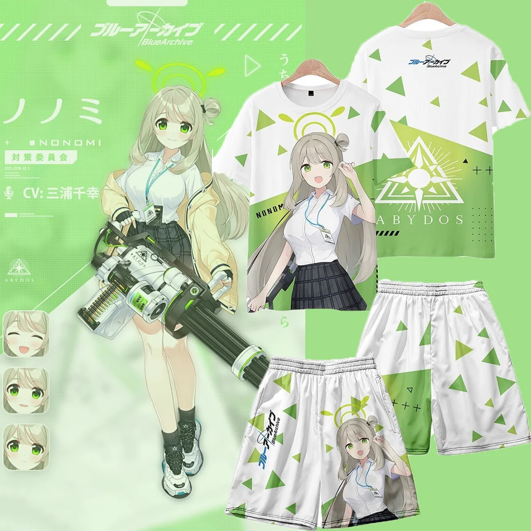 New Game Blue Archive All Role Playing 3D Print T-shirt Set Kawaii Kids Anime Tee Shorts Suit Summer Men Women Tracksuit Outfits