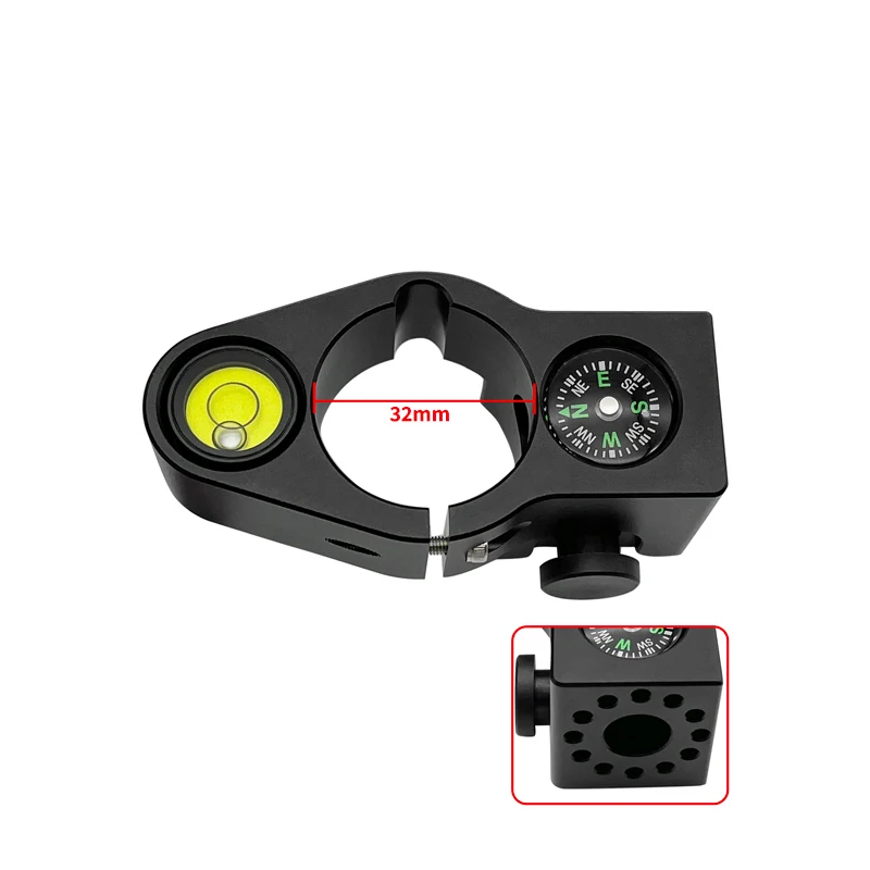 NEW Diameter 32mm Universal GNSS GPS  with Compass Level Bubble for Carbon fiber Center Pole  Holder Mount