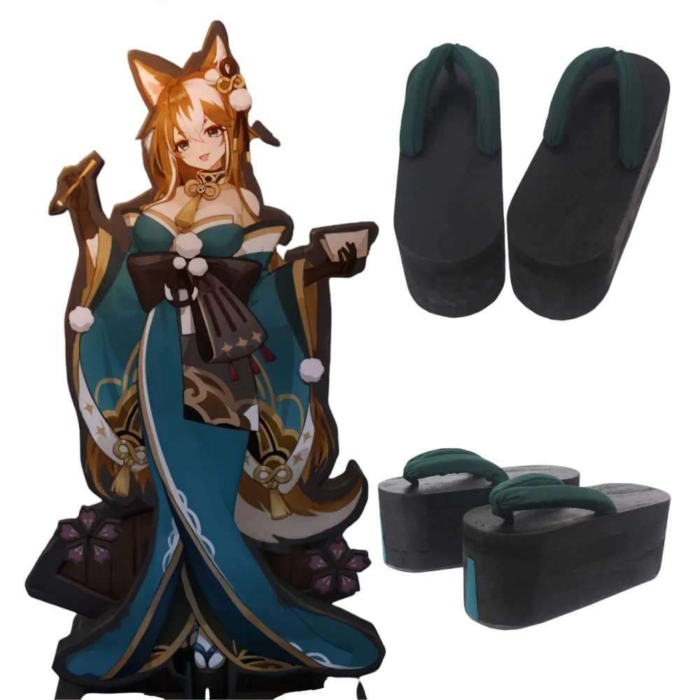 Gorou-zapatos de Cosplay Genshin Impact, juego de rol, Clorinde, tacones altos, accesorio de zapato