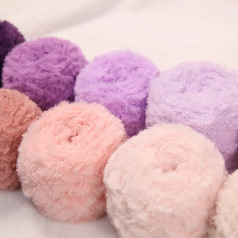 Long-haired Mink Velvet Rabbit Velvet Velvet Imitation Leather Grass Thread Hand-knitted Diy Wool Thread Group