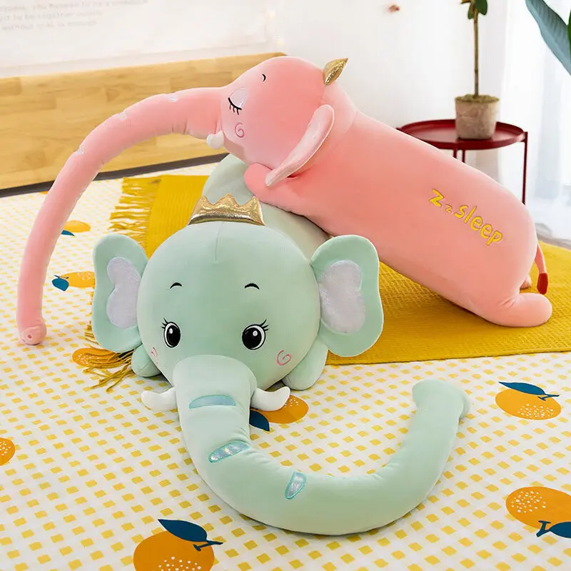 95/160cm longo nariz elefante brinquedo de pelúcia da vida real animal dos desenhos animados kawaii travesseiro recheado boneca macio dormir cama decoração do escritório almofada