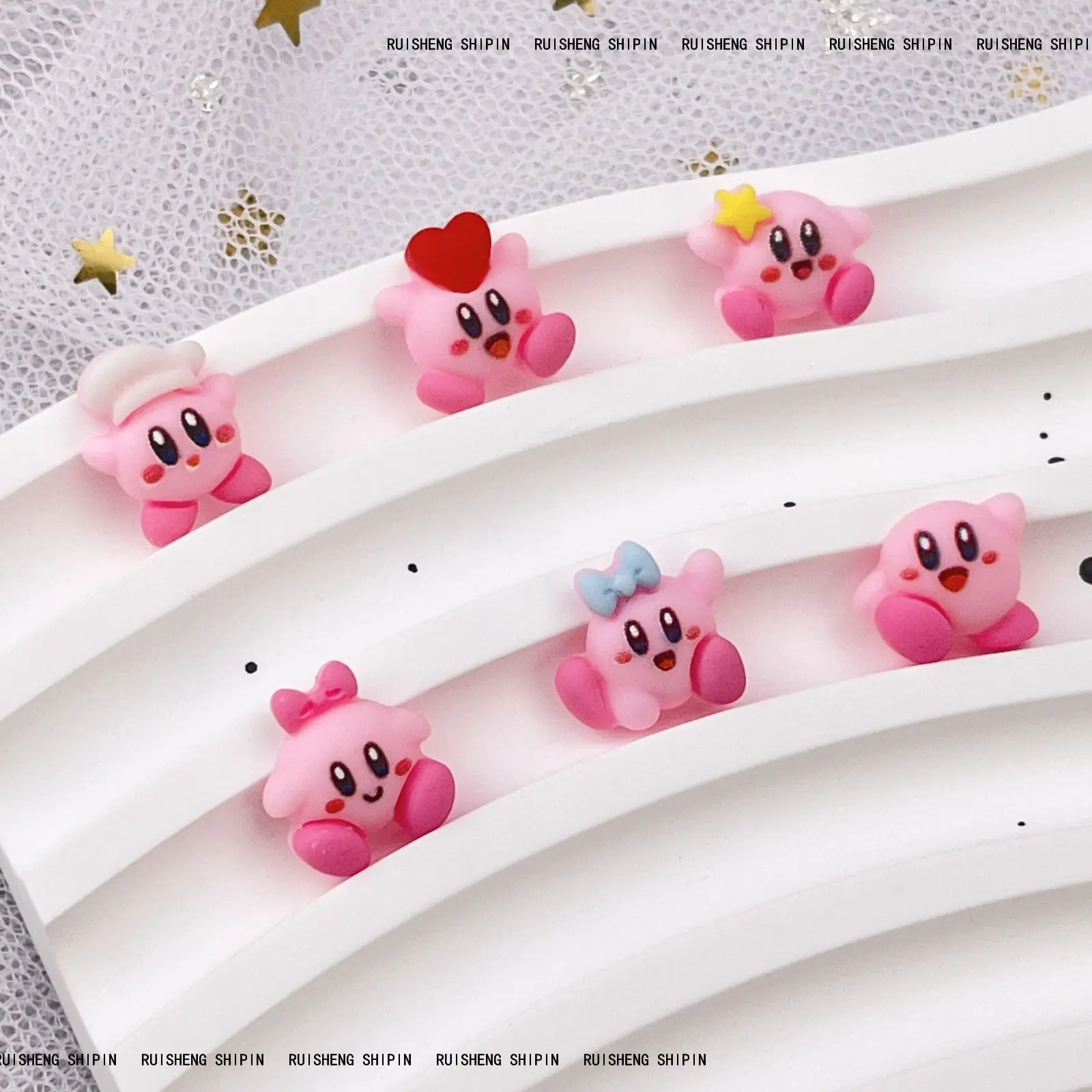 20ks bandai kirby kreslený dráp okouzluje pro DIY dráp vytváření kawaii roztomilá pryskyřice dráp umění decoreation