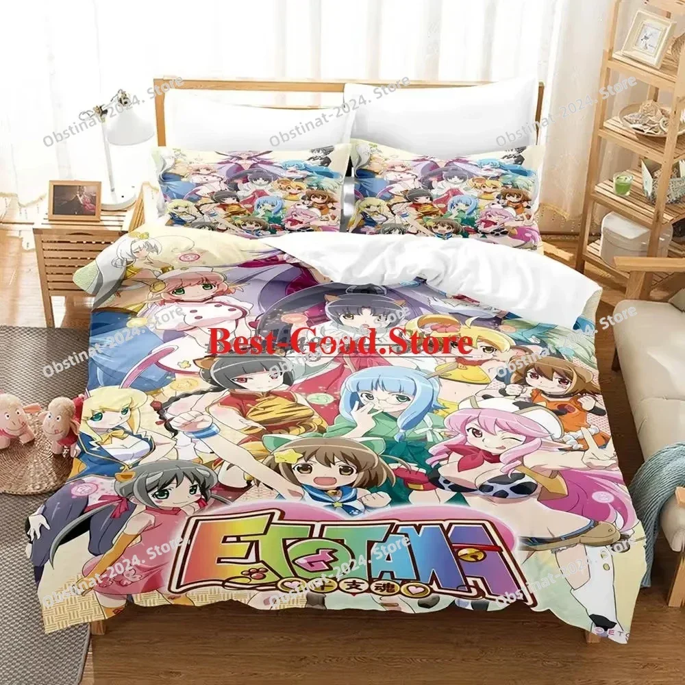 

2023 Etotama Bedding Set Single Twin Full Queen King Size Bed Set Aldult Kid Bedroom Duvetcover Sets 3D Anime Bed Sheet Set