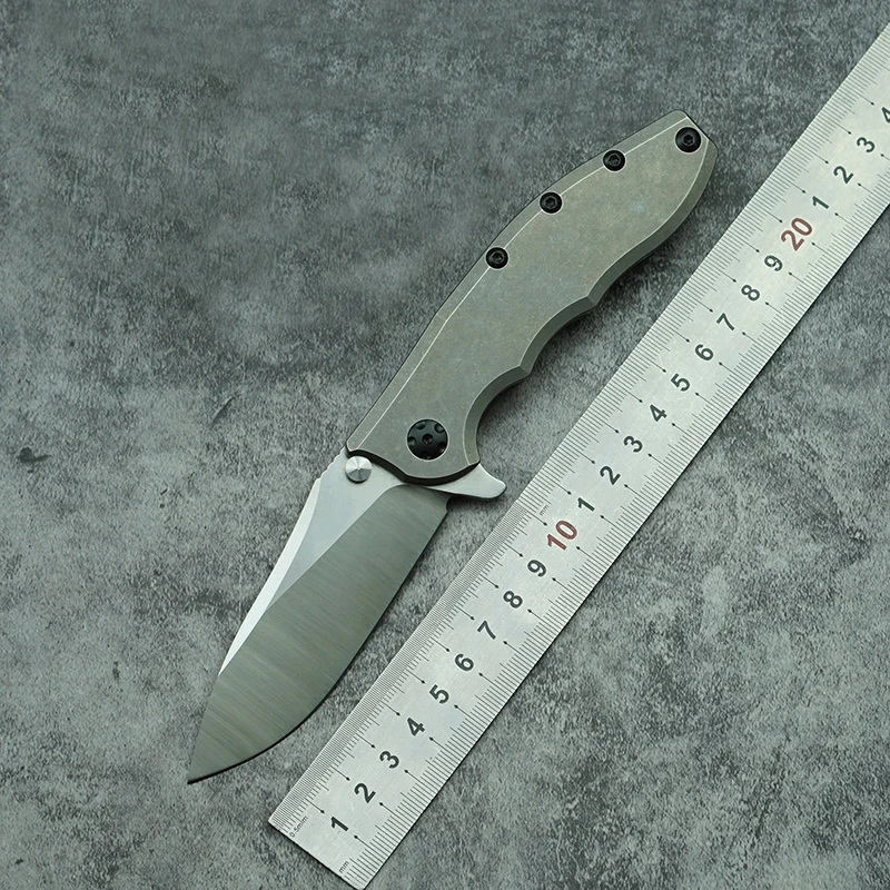 New 0562CF Ceramic Bearing Carbon Fiber Titanium Handle Mark 20CV Blade Outdoor Camping Kitchen Survival EDC Tool Folding Knife