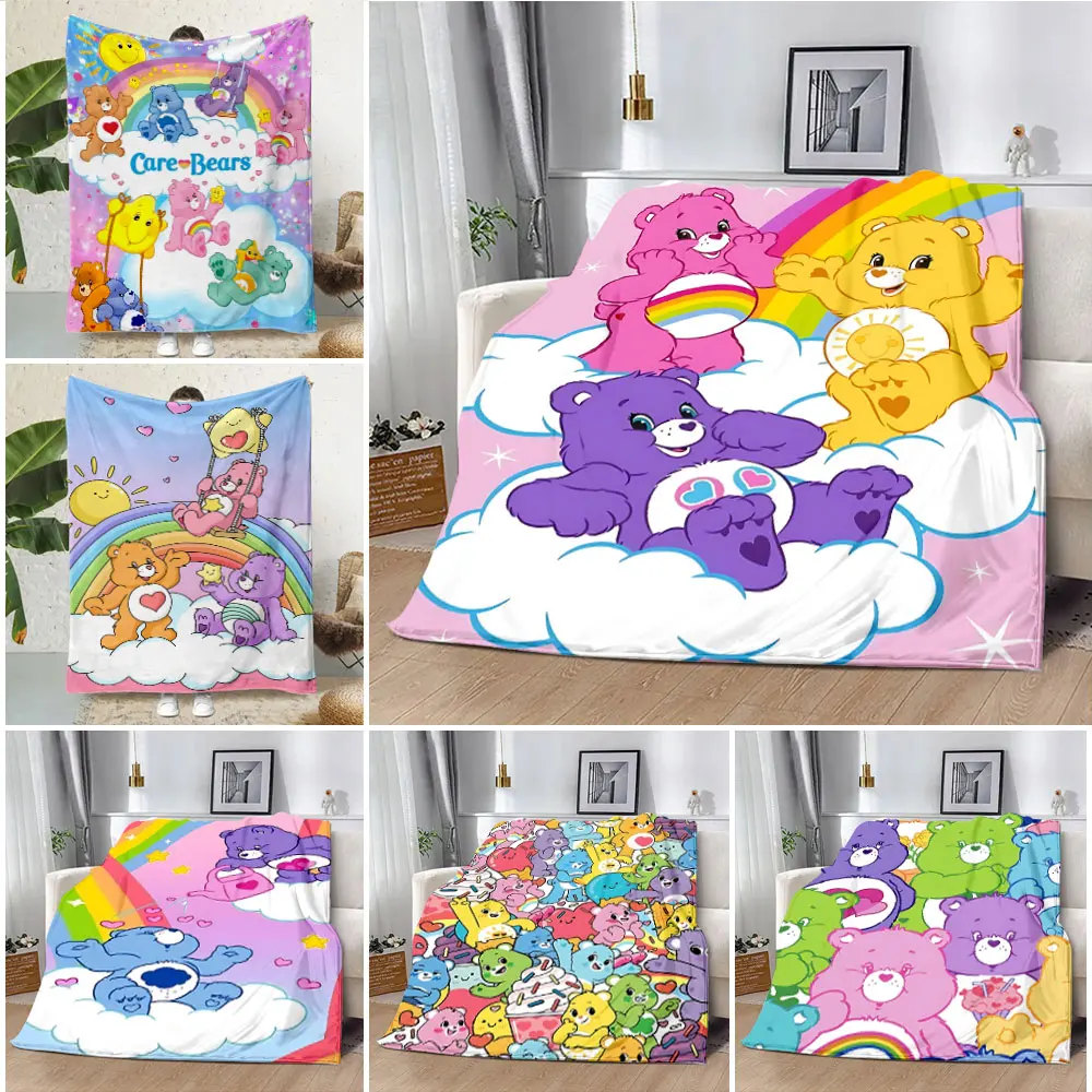 

Милое одеяло с принтом медведей из мультфильма, одеяла для пикника, теплое одеяло, мягкое и удобное одеяло, подарок на день рождения для дома и путешествий