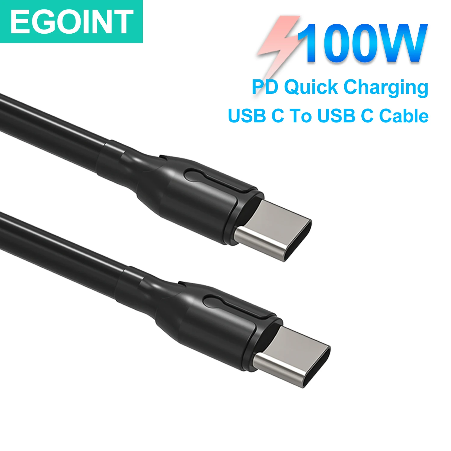 

EGOINT 100W USB C To Type USB C Cable USB-C PD Fast Charging Cable Data Cord 1.5M 5ft PD100W Type-C Cable For Samsung Laptops