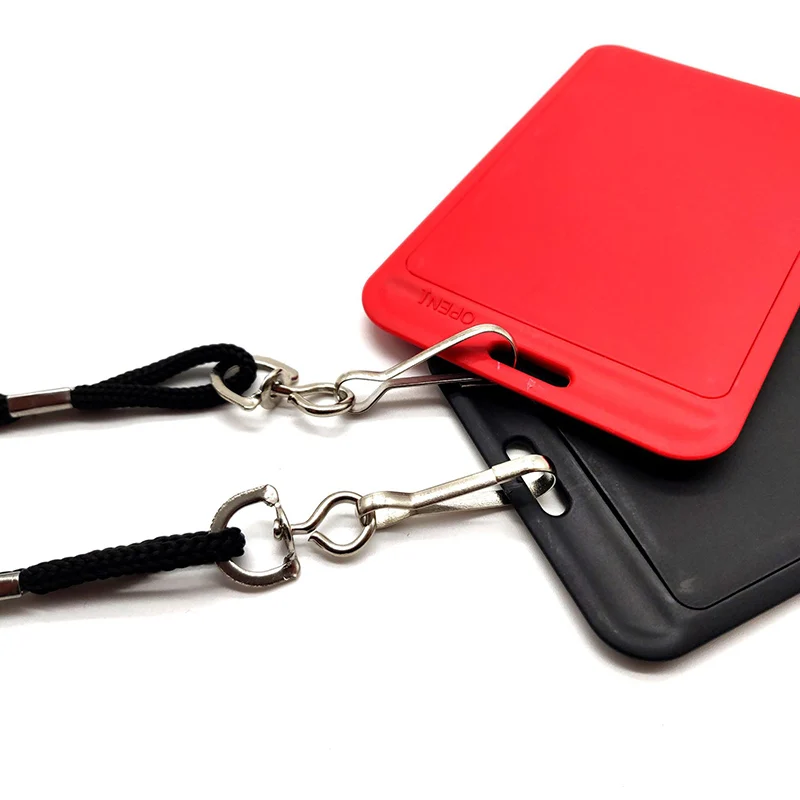 50 PCS Black Blue Red lanyards Safety Neck Rope For Card Holder Badge Keychain ID Card