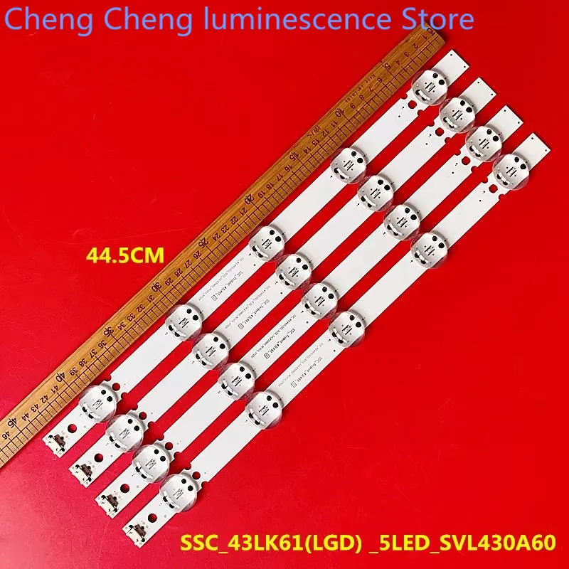 

ДЛЯ SSC_Trident_43LK61 SSC_43LK61(LGD) _5LED_SVL430A60 43LM6 44,5 см 5 светодиодов 100% новая светодиодная лента для подсветки