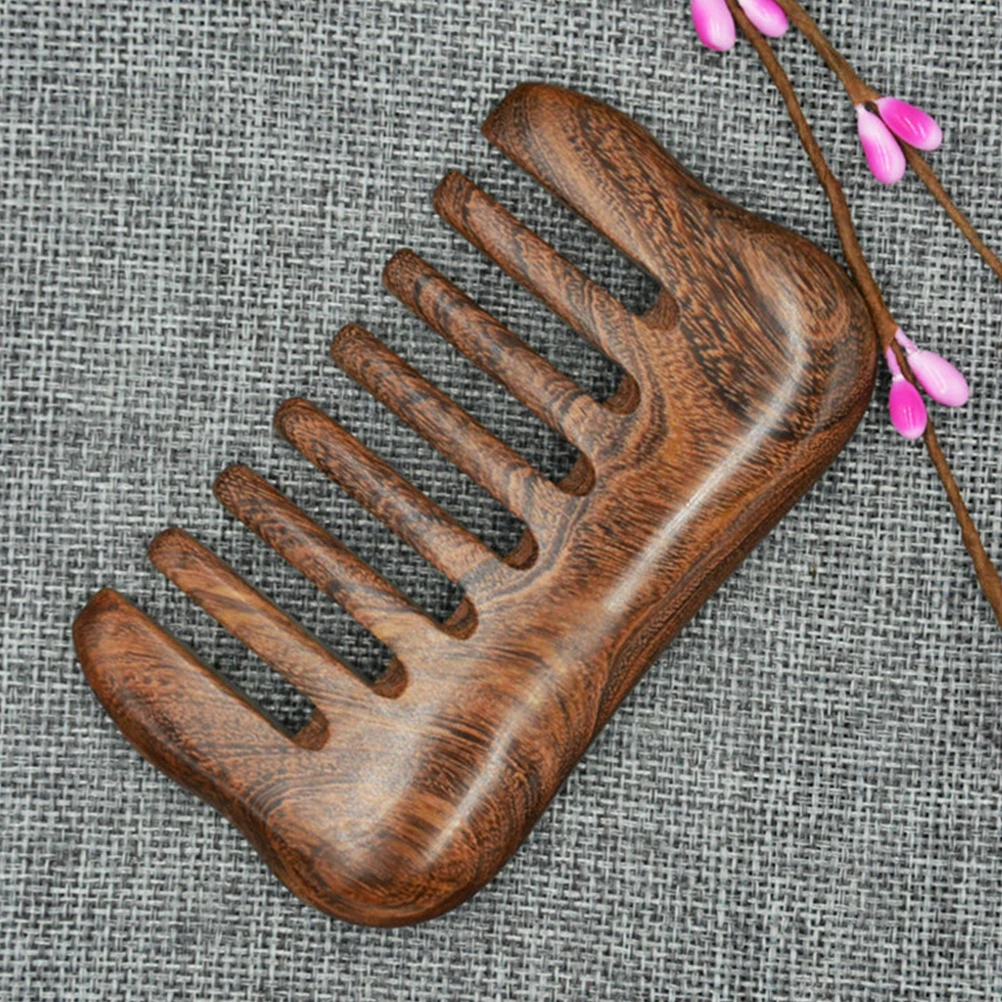 

Деревянная массажная расческа, дорожный размер, инструмент для массажа волос из сандалового дерева, расческа для ухода за здоровьем, материал премиум-класса, гладкая обработка, удобная