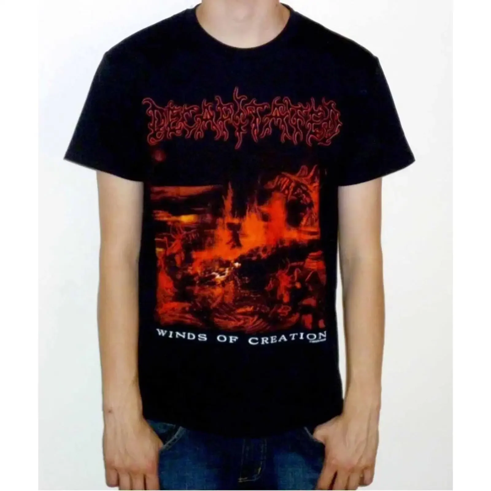 Decapitated Winds Of Creation T Shirt NEW OFFICIAL nihility Carnival forever vintage Washed Unisex Stretched homme