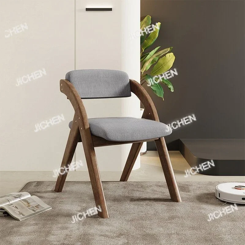 HSFully ausgestatteter Massivholz-Esszimmerstuhl, klappbarer Klapphocker für Zuhause, Büro- und Besprechungsstuhl, kann gestapelt werden