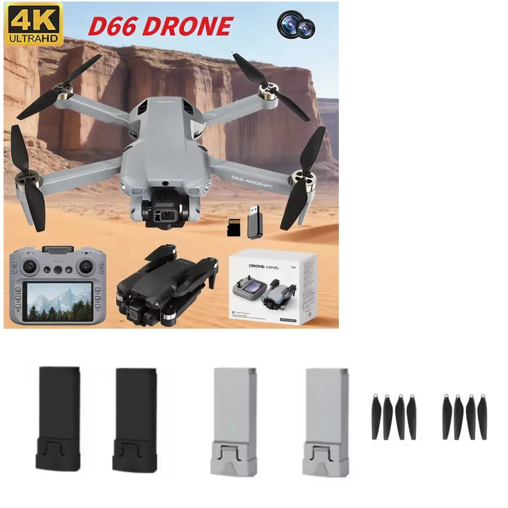 D66 Drone Battery 3.7V 1000mAh / Propeller Leaf Use For D66  Drone Original Accessories D66 Drone Part