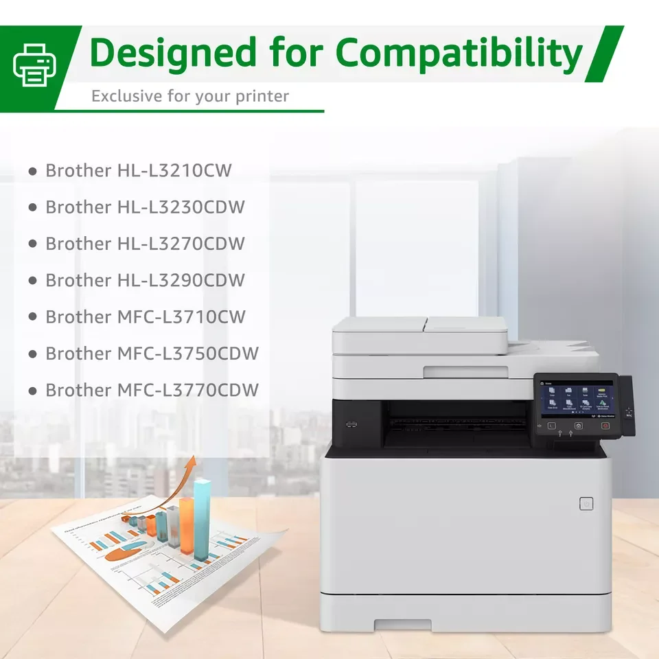 Pack de 4 Toner compatible con Brother TN227 223 HL-L3210CW L3230CDWHL-L3270CDW