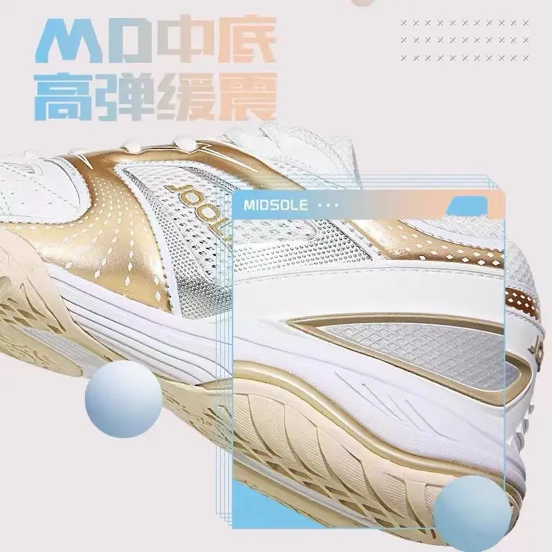 Non-slip Shock-absorbing Badminton Shoes Comfortable Table Tennis Shoe Wear-resistant Sports Shoes Men's and Women's Tennis Shoe