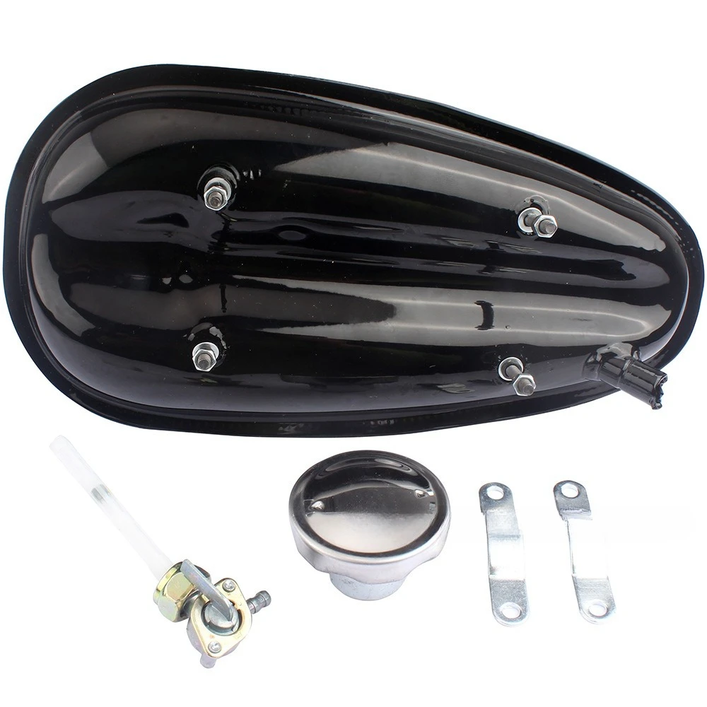 دراجة نارية صغيرة دراجة الملحقات 50CC 60CC 80CC ثنائي الأشواط الحديد خزان الوقود علبة زيت مع غطاء 2L