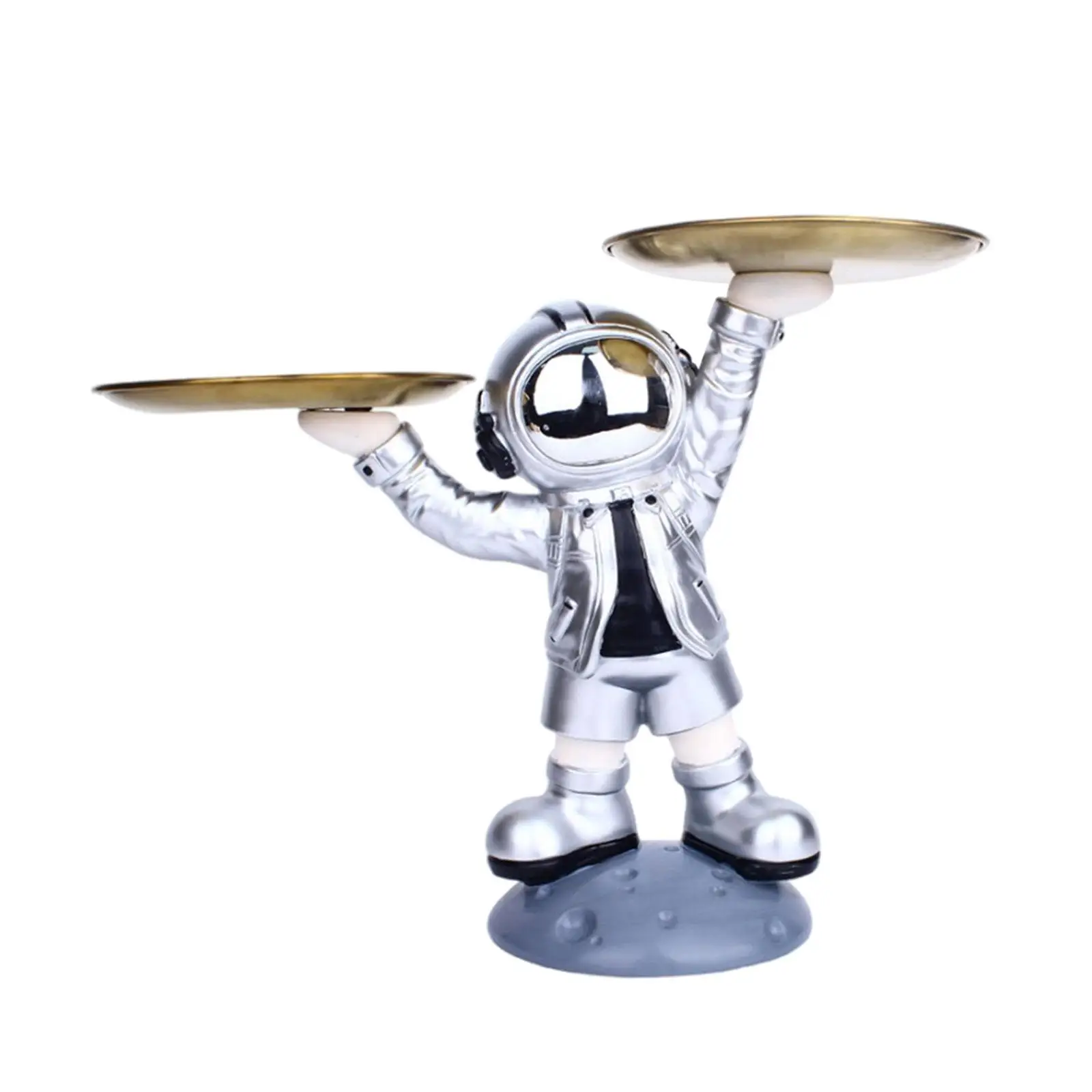 Astronaut Figurine Jewelry Ring Key Tray Decorative Spaceman Statue Sculptures