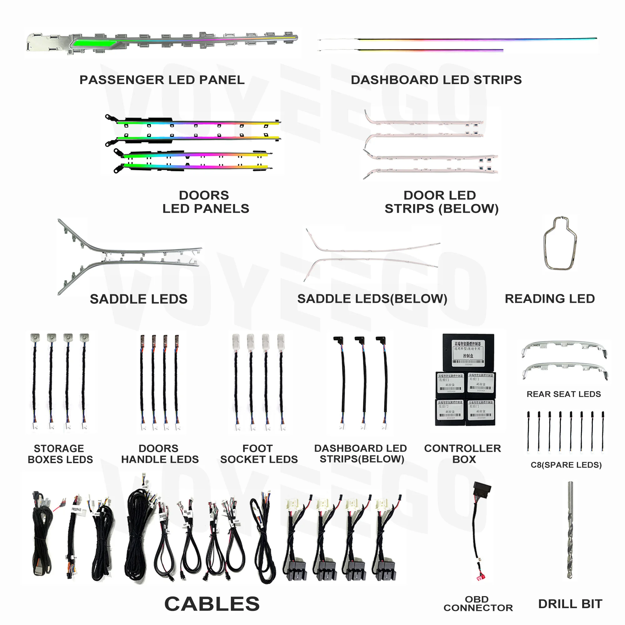 

Voyeego заводская цена автомобильный окружающий свет хорошего качества хит продаж окружающий свет для Audi A6 2019-2022 окружающий свет салона автомобиля