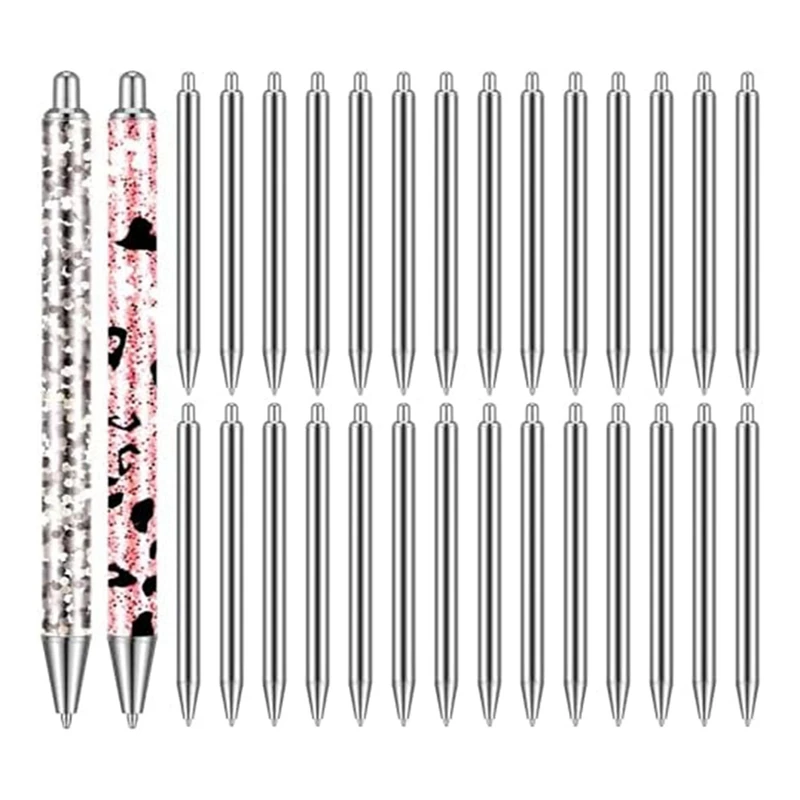 

30 PCS Stainless Steel Pen Blanks For DIY Glitter Pens Epoxy Resin Pens For Handmade Painting Gifts Business Easy To Use