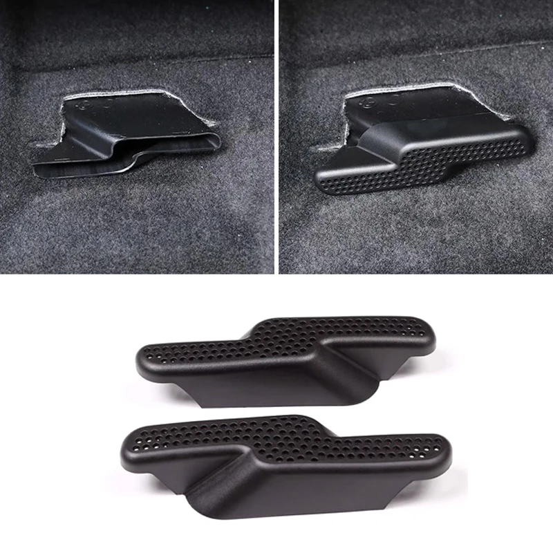 2Pcs Car Rear Seat Bottom Outlet Cover Air Vent Anit-Blocking Covers Under Seat Dust Cover for BMW X1 U11 2023 2024 2025 2026