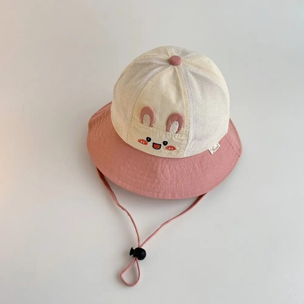 

Cute Breathable Kids Sun Hat Quick-dry Rabbit Cartoon Bucket Cap Mesh Anti UV Children Fisherman Hat Beach