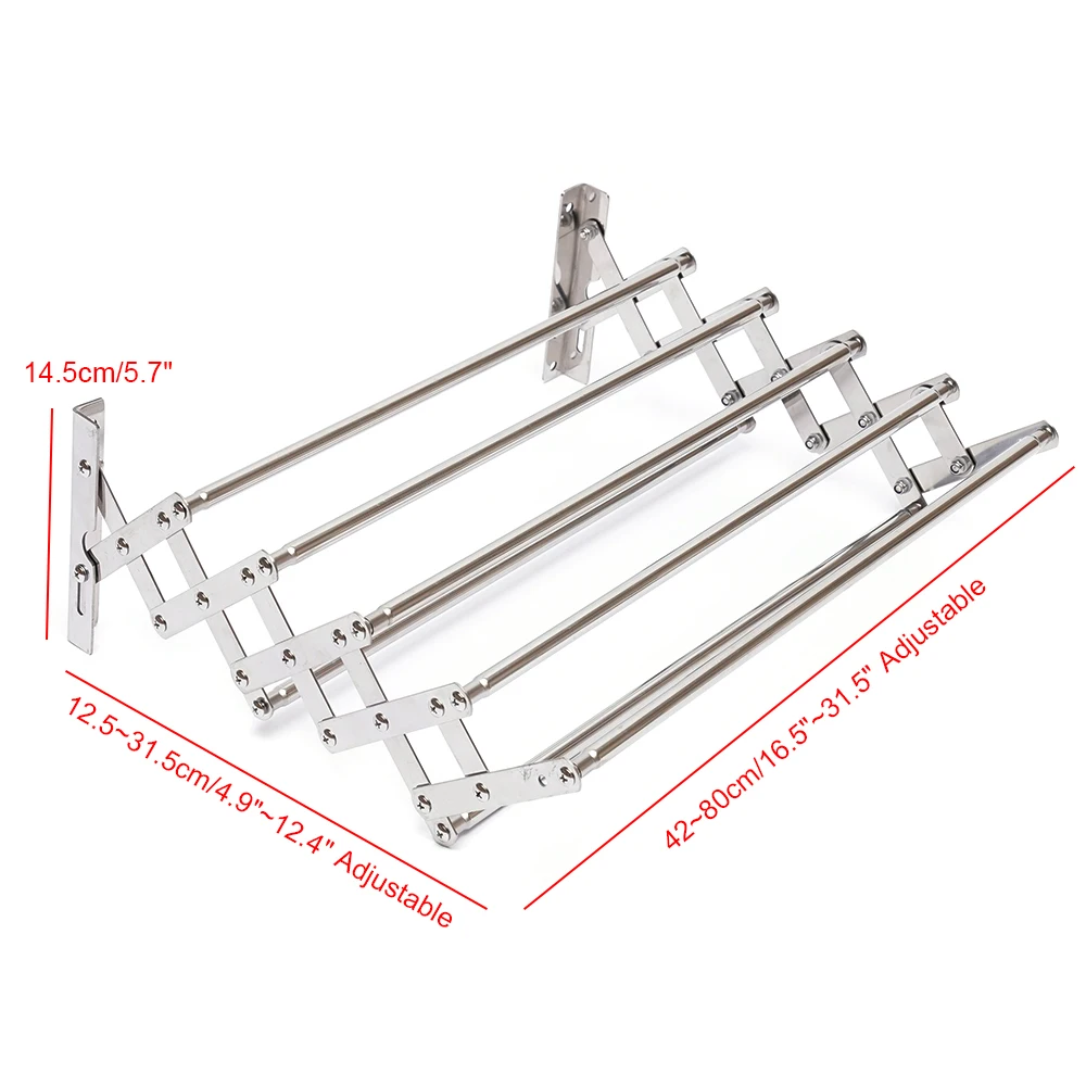 

Wall Mounted Clothes Drying Rack Laundry Towel Dryer Holder Storage Drying Rack