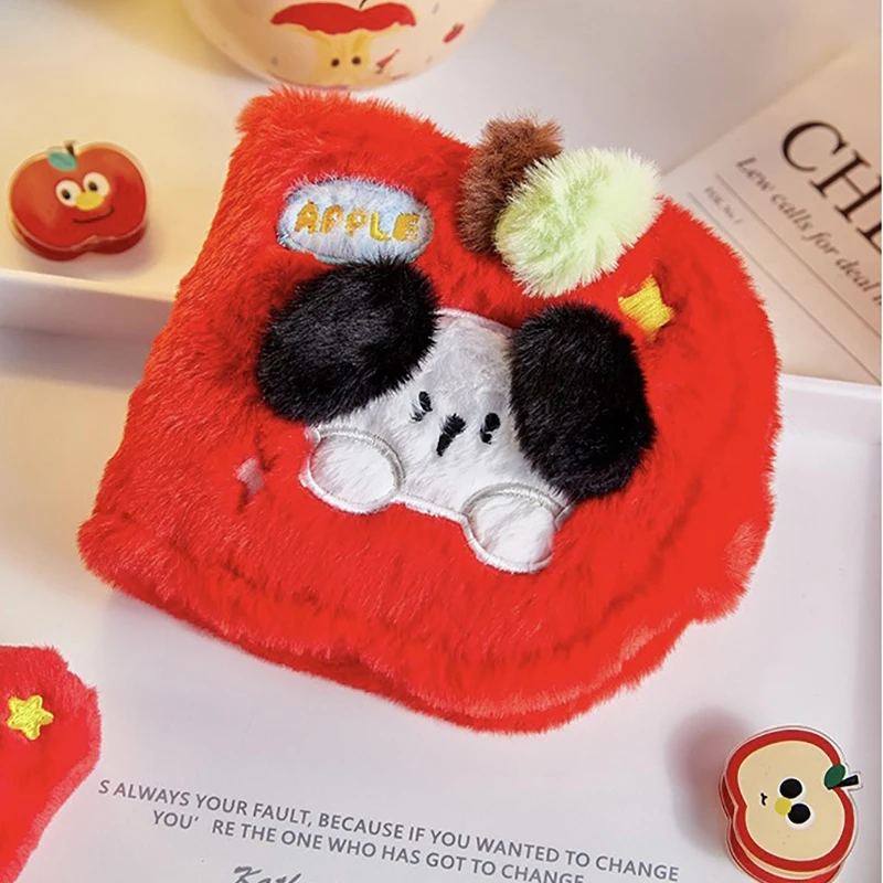 

Японское красное яблоко с рисунком щенка, плюшевая папка, 3-дюймовая коллекция фотокарт Kpop, книга для хранения, идол, фотокарточки, альбом, канцелярские принадлежности