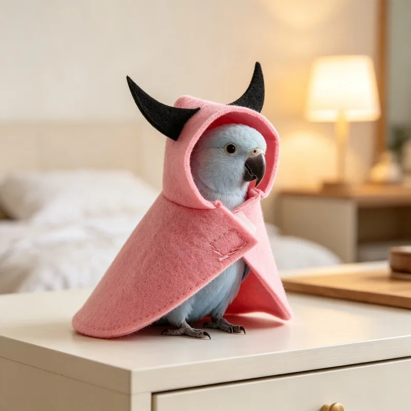 Snap Fastener Warm Parrot Winter Cape Coat Suitable for Small Pet Birds Travel Activities Holiday Dress Up Styling