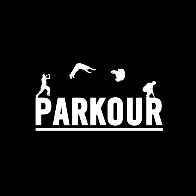 Car Stickers Parkour Decoration Exercise Bike Shape Stickers PVC Accessories Extreme Sports Creative Black/white,15cm*8cm