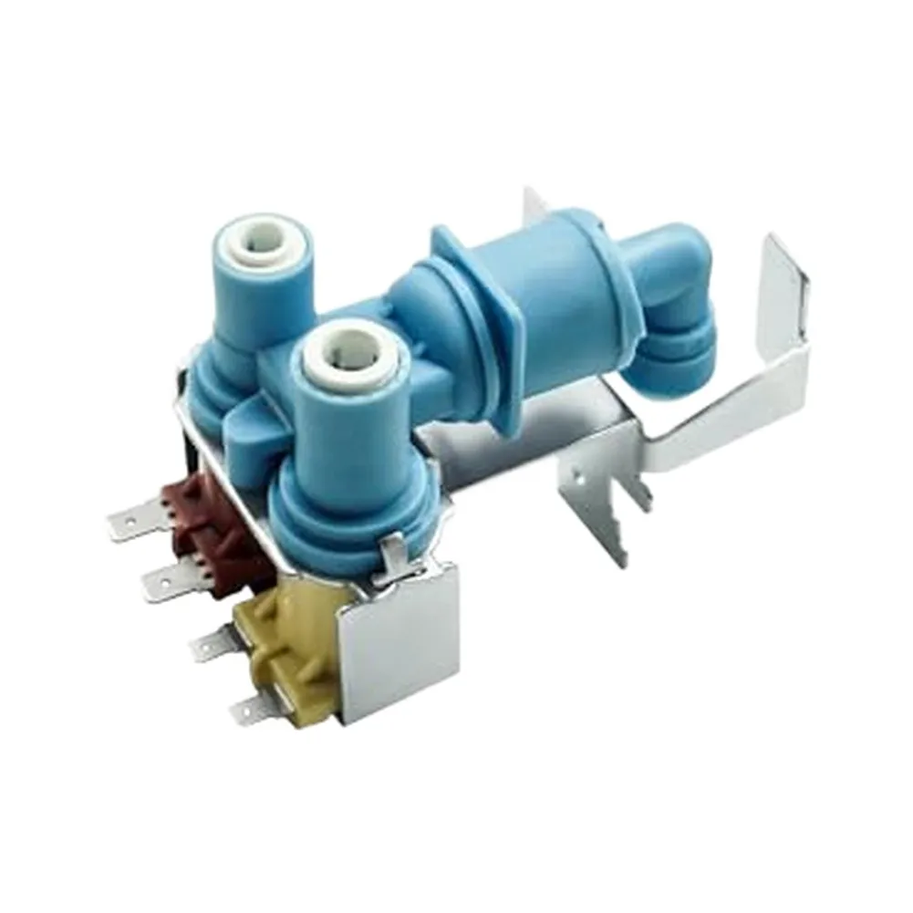 W10420083 For Refrigerator Water Inlet Valve 110V Plastic Housing Dual Outlet 5/16 inch Quick Connect 1/4 inch Terminal