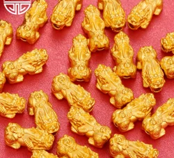 24k pure gold pixiu 999 real gold charms jewelry accessories diy charms bracelets
