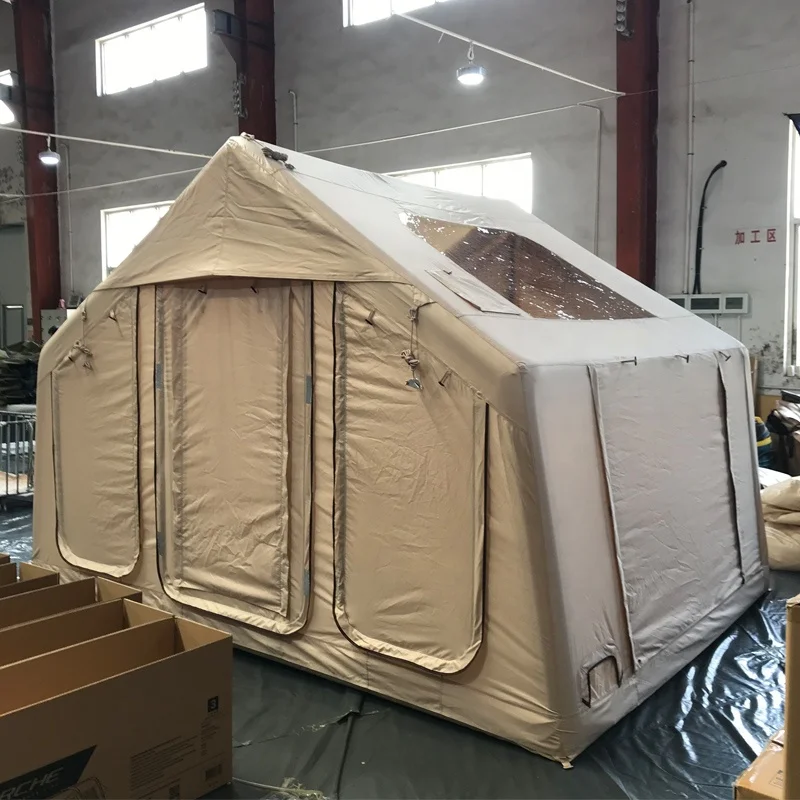Wholesale Hot Sale Inflatable Tent Free Air Column Hut Exquisite Equipment for Family Outdoor Camping Tour
