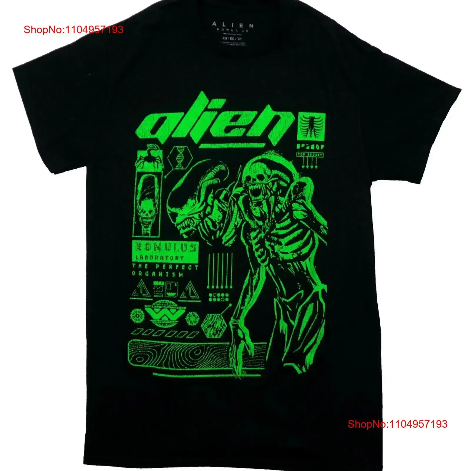 

Alien Romulus, новая футболка для взрослых, лабораторная неоновая зеленая футболка с идеальным органайземом, винтажный стильный дизайнерский топ, винтажная стильная одежда