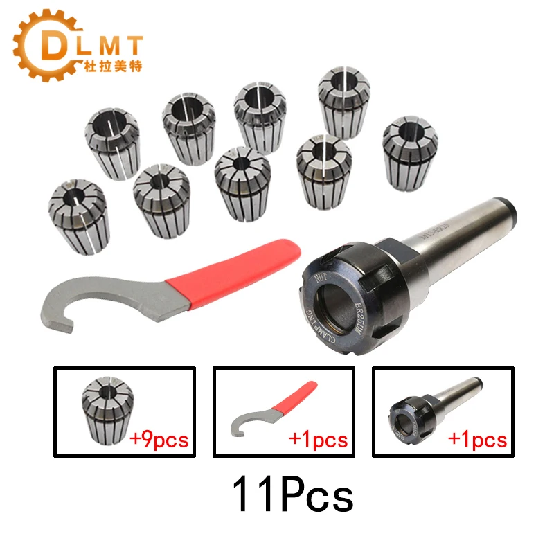 ER25 Spring Clamps 9PCS MTA/MT4 MT3 MT2 ER25 M12 1PCS ER25 Wrench 1PCS Collet Chuck Morse Holder Cone For CNC Milling Lathe tool