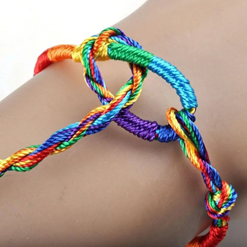 20Pcs Handmade Bracelets  Brazilian Woven Handmade Knitted Strands Fashion Cord Multicolor Bracelets for Club Fashion Jewelry