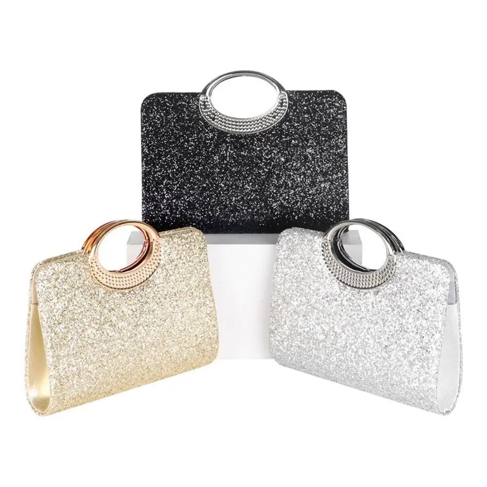 

Portable Glitter Sequin Evening Banquet Bag Large Capacity Wrist Bag Ladies Clutch Bag Luxury Shoulder Bag Shiny Handbag Party