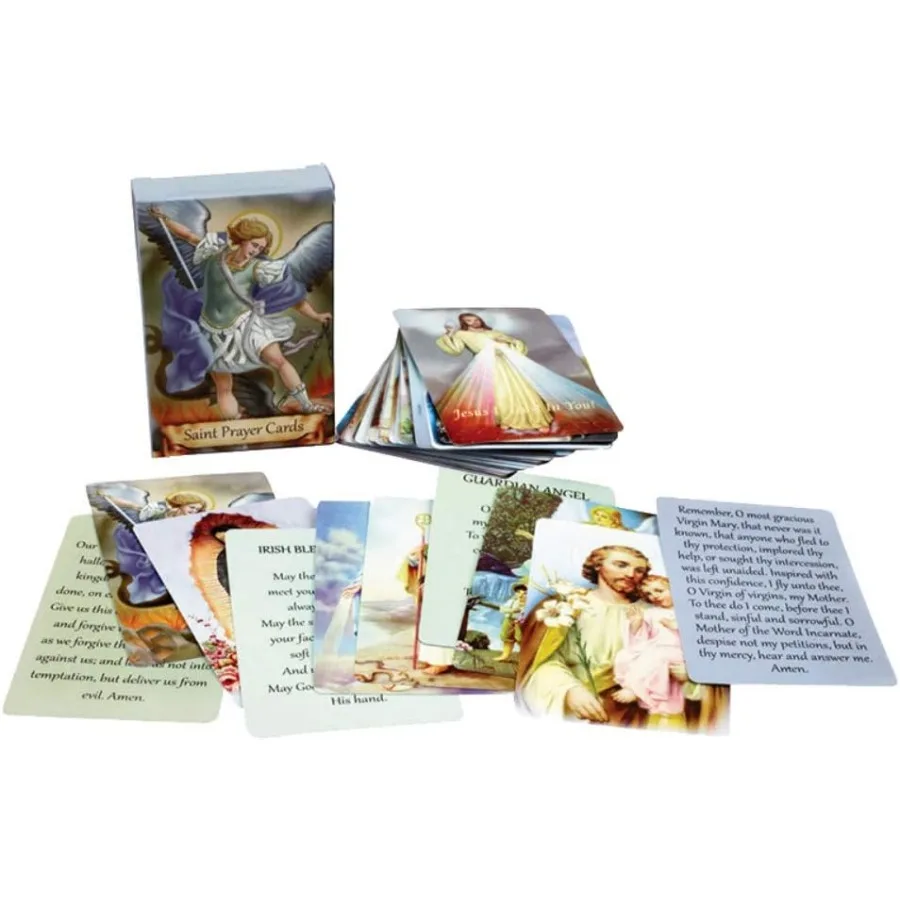 54 قطعة من البطاقات المقدسة المتنوعة تتميز بالقديسين والصلاة الكاثوليكية للعبوة الدينية والانعكاس الروحي والصلاة الشخصية #2