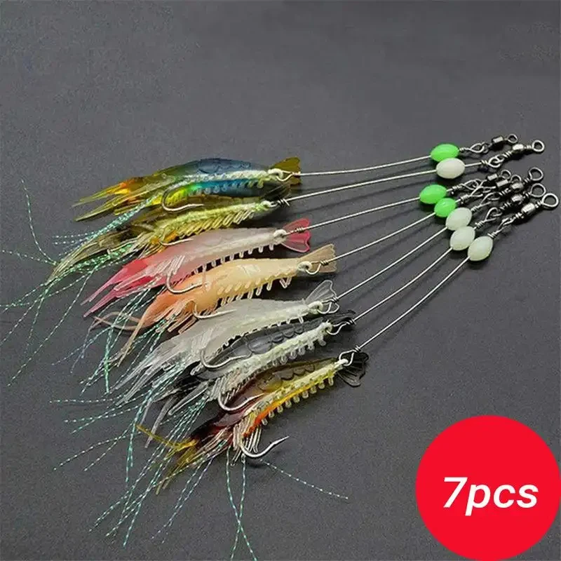 Gewang Udang, 7er-Set, Länge 9 cm, Gewicht 6 g, künstliche Angelköder, Isca, Angelzubehör