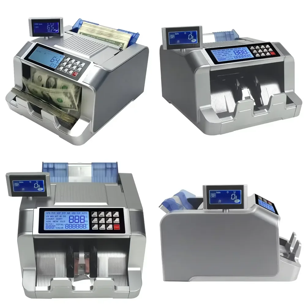 【2026】 728D2 Big LCD Display UV MG IR DD Detection Bill Note Counter Fake Money Detector Pakistan Rupee Money Counting