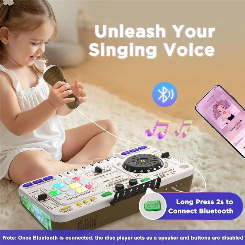 ABUM-DJ Disc Toys DJ Turntable Toy Electronic Keyboard Toys Musical Instruments And Toys