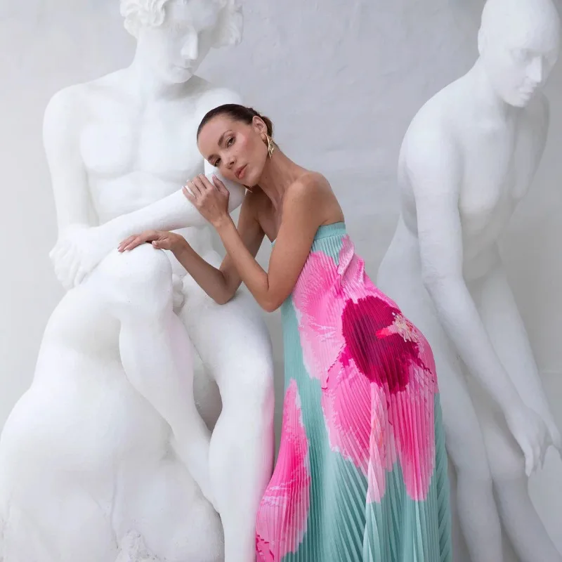 Flowy เกสต์ค็อกเทลชุดแต่งงานชุดราตรีฤดูร้อนผู้หญิงพับ Mermaid Maxi ชุดเซ็กซี่ดอกไม้ปิดไหล่ Backless