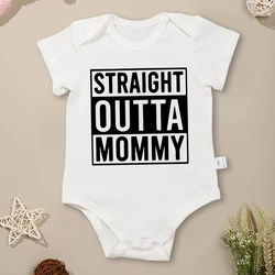 Straight Outta Mommy Baby Girl Clothes Cotton Bodysuits & One-pieces 2024 Spring Summer Street Casual Infant Onesie 0-24 Months