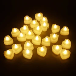 24 szt. Bezpłomieniowe Tealight LED świece oświetlenie ślubne romantyczne świeczki na dekoracje weselne urodzinowe